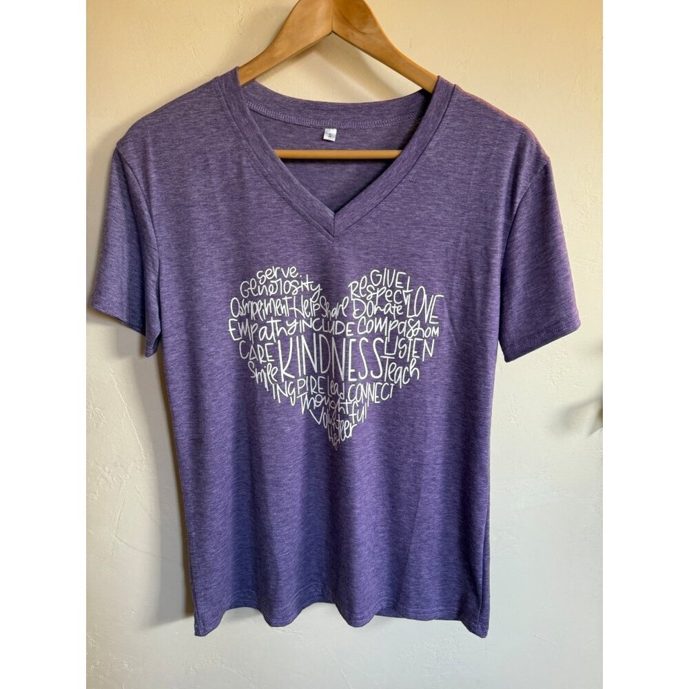 Kindness T-Shirt‎ Women S Heart Inspirational Unisex Graphic Kind Words